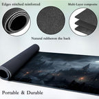for MTG Game Playmat, for Magic TCG Rubber Play mat,Tabletop Card Playmats with Smooth Surface,Trading Card Inked Game Mat,Battle Game,Fantasy Castle