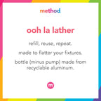 Method Foaming Hand Wash, Violet + Lavender, Reusable Silver Aluminum Bottle, 10 oz (Pack of 3)