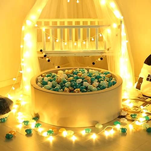 GOGOSO Ball Pit Balls for Toddler, Baby Plastic Playballs Kids Soft Pastel Pelotas Non-Toxic BPA-Free,Pearl Green+Brown White,100 Balls