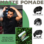 Suavecito Pomade Matte (No Shine) Formula 4 oz, 2 Pack - Medium Hold Hair Pomade For Men - Matte Hair Paste For Natural Texture Hairstyles
