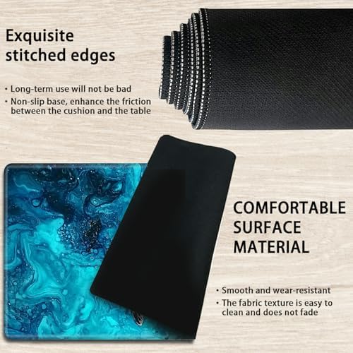 Playmats for Magic: The Gathering MTG Card Game Mat Plus 50 Pcs Card Sleeves, 24 x 14 inch TCG Mat with Stitched Edge for Commander Deck Duskmourn Board Game, Turtle Swim in Ocean