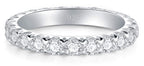 BORUO Eternity Ring, Sterling Silver Band for Oura Ring, 3mm Size 7.5