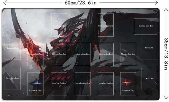 New Playmat Destiny Hero Destroy Phoenix Enforcer TCG Trading Card Game Mat with Zones + Free Bag (ZD039-427-A)