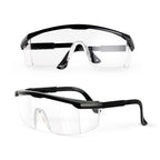 PACIFIC PPE 2 Pack Safety Glasses for Men and Women, ANSI Z87 Safety Goggles with Scratch Resistant Clear Wraparound Lenses, Adjustable Lab Goggles, UV Protection Lab Glasses