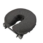 Pack of 75 Fitted Disposable Massage Headrest Covers Face Rest Cradle Covers Black