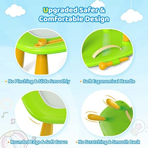 Kikidex Magnetic Drawing Board, Toddler Girl Toys for 1-2 Year Old, Doodle Board Pad Learning and Educational Toys for 1 2 3 Year Old Baby Kids Birthday Gift(Green)