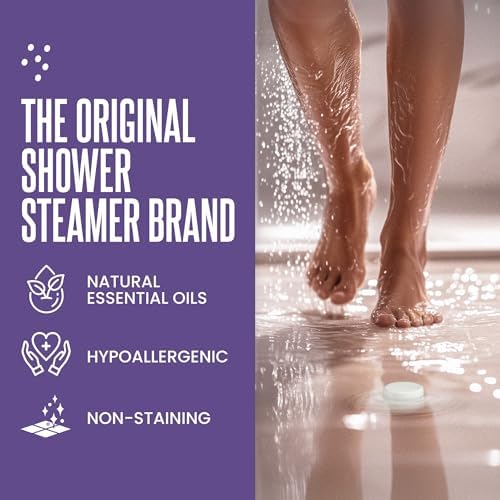 Cleverfy Shower Steamers Aromatherapy - Lavender 18 Pack of Shower Bombs with Essential Oils. Self Care Birthday Gifts for Women and Valentines Day Gifts for Her and Him.