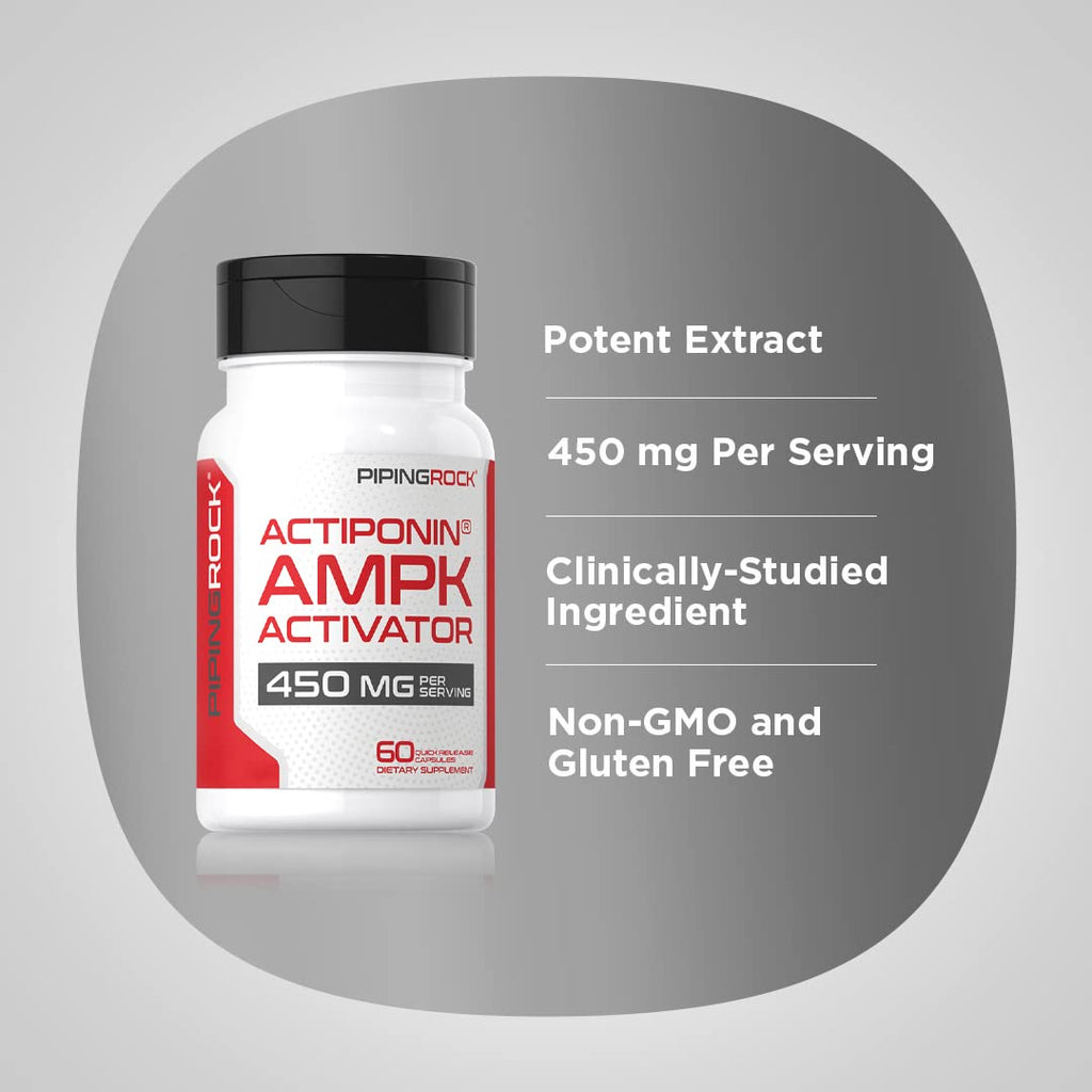 Piping Rock AMPK Metabolic Activator Supplement | 450 mg | 60 Capsules