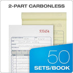 Adams Job Invoice Forms, 100 Sets, White, 8-1/2 x 11 Inches and Adams Sales Order Book, 50 Sets, White/Canary, 4-3/16 x 7-3/16 Inches