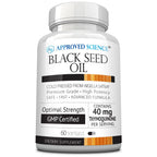 Approved Science Black Seed Oil - Cold Pressed Nigella Sativa - Boost Immunity, Respiratory, Cognitive, and Digestive Health - 2% Thymoquinone - 1 Bottle - 60 Softgels - Made in The USA