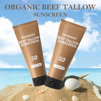 Tallow Sunscreen, Beef Tallow for Skin, Organic Beef Tallow Sunscreen, Unscented Grass-Fed Beef Tallow Natural Moisturizing Cream for All Skin Type Deep Hydration Non Greasy Anti White Cast