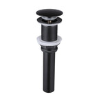 KES Bathroom Sink Drain Without Overflow Vessel Sink Lavatory Vanity Pop Up Drain Stopper Matte Black for 1.6"-1.9" Sink Hole, All Metal Rustproof Brass and 304 Stainless Steel, S2008D-BK