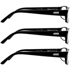 TruVision Readers Reading Glasses - 9504H - 3 Pack - Black - 1.50