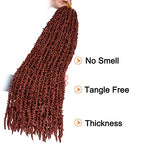 ZRQ 2 Packs 30 Inch Butterfly Locs Crochet Braids Hair, Pre-looped Ginger Distressed Faux Locs 350 Goddess Locs Handmade Boho Soft Locs For Women (2 Packs 350#)