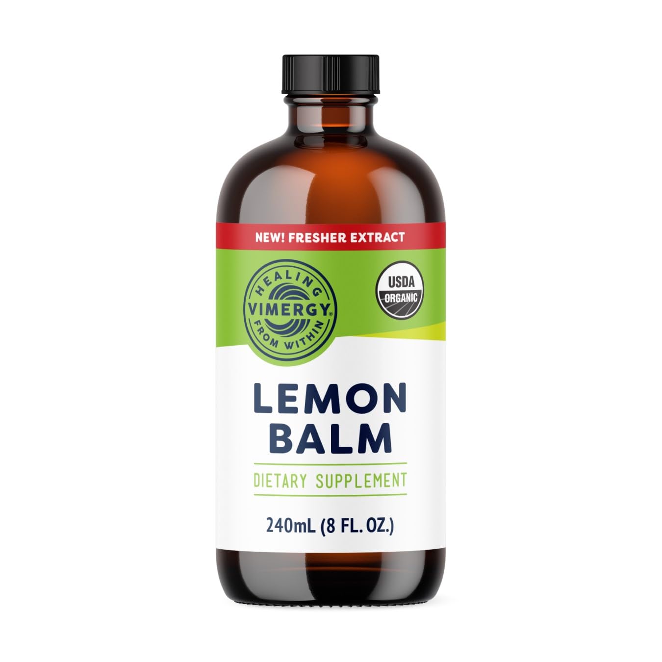 Vimergy USDA Organic Lemon Balm Tincture Herbal Supplement – Can be Used in Tea - Non-GMO, Alcohol-Free – 240 mL (1 mL/Serving)