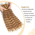 Human Braiding Hair Deep Wave Bulk Human Hair Braiding 100g/Pack 20 Inch Color 27# 10A Brazilian Virgin Human Hair No Weft Curly Braiding Extensions for Boho Braids (Color27#, 20inch,100g)