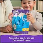 Kinetic Sand, 2.5lbs Blue Play Sand, Moldable Sensory Toys for Kids, Resealable Bag (Packaging May Vary), for Ages 3 and up