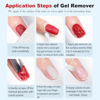 LOUINSTIC Gel Nail Polish Remover – Fast, No Soak & No Foils, Safe for Natural Nails, Healthy, Low Odor, Quick Gel Removal in 2-5 Minutes – For Gel Nail Polish & Nail Art, At-Home Manicure Solution