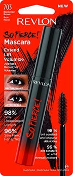 Revlon Mascara, So Fierce Eye Makeup, Lasts up to 24 Hours, No Clump, Smudge-Proof, Flake-Free, 703 Blackened Brown, 0.25 fl oz