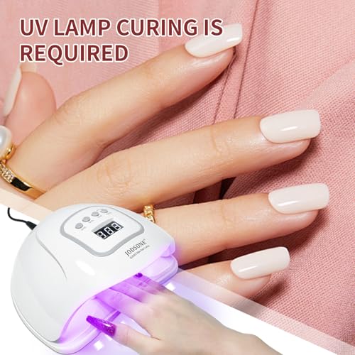 JODSONE 10ml Nude Pink Gel Nail Polish Set 6Colors Fast Drying & Long Lasting Neutral Brown Red Purple Nail Polish Lacquer Glossy Art for Nail and Salon Need U V Lamp