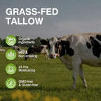 Beef Tallow, Beef Tallow for Skin, Beef Tallow for Face, Grass Fed Beef Tallow, Organic Beef Tallow Balm Face Moisturizer for All Purpose Balm, Natural Beef Tallow Lotion for Skin Care 2 Packs