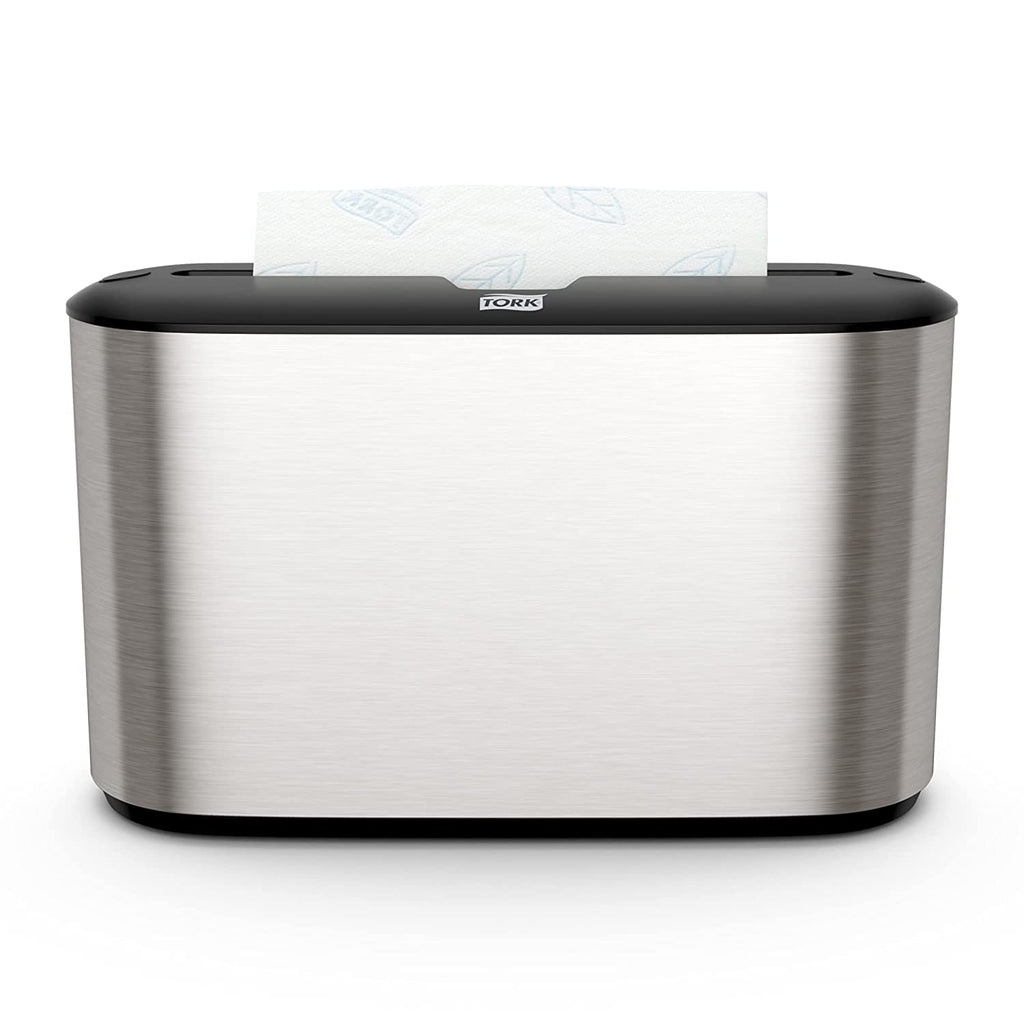 Tork Xpress Stainless Steel Paper Towel Dispenser Compact Design, Fits H2 Hand Towels, Ideal for Home Use Single Unit (302030)