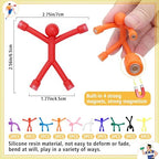 30Pcs Magnetic Travel Toys, Magnets Men for Kids, Cute Magnetic People for Refrigerator, Fridge Magnets Fidget Toys for Adults Kids Gifts