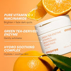 innisfree Green Tea Enzyme Vitamin C Brightening Toner Pads, Korean Face Toner Pads for Glow and Dark Spots