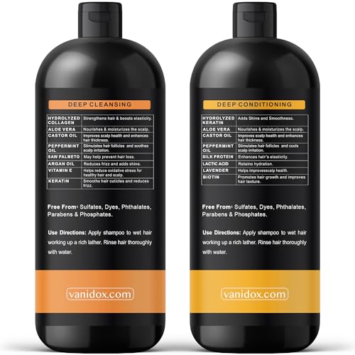 Tea Tree Shampoo and Conditioner Set with Biotin and 100% Pure Tea Tree Oil for Itchy and Dry Scalp - Sulfate and Paraben Free - Tea Tree Oil Shampoo and Conditioner - 16 fl. oz. Each