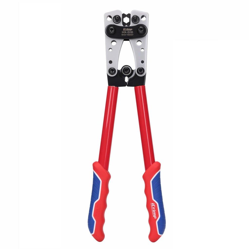 iCrimp Battery Terminal Crimper for Heavy Duty Copper Wire Lugs,Battery Cable Ends from AWG 8-1/0, Ground Lug Cimper Tool