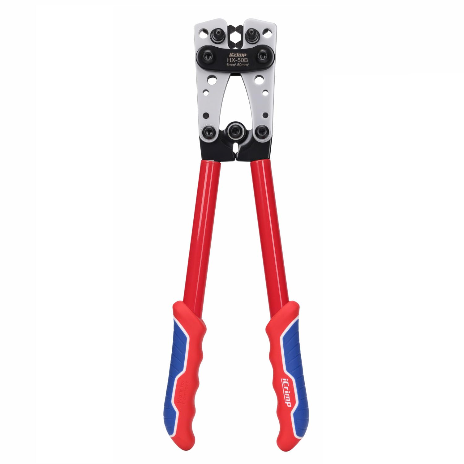 iCrimp Battery Terminal Crimper for Heavy Duty Copper Wire Lugs,Battery Cable Ends from AWG 8-1/0, Ground Lug Cimper Tool