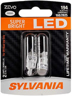 SYLVANIA ZEVO 194 T10 W5W White LED Bulb, (Contains 2 bulbs)