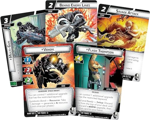 Marvel Champions The Card Game Venom HERO PACK - Superhero Strategy Game, Cooperative Game for Kids and Adults, Ages 14+, 1-4 Players, 45-90 Minute Playtime, Made by Fantasy Flight Games
