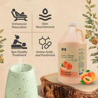 PRO NAIL - Healing Therapy Massage Lotion - Professional Pedicure, Body and Hot Oil Manicure, Infused with Natural Oils, Vitamins, Panthenol and Amino Acids (Peach, 1 Gallon)