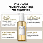 SKIN1004 Madagascar Centella Light Cleansing Oil 6.76 fl.oz, 200ml | Gentle Oil Cleanser for Face, Korean Facial Cleanser, Double Cleansing