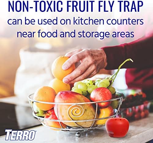 TERRO T2502 Ready-to-Use Indoor Fruit Fly Trap with Built in Window - 2 Traps + 90 day Lure Supply