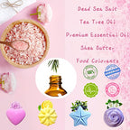 Bath Foot Bombs, 32 Pack Foot Soak with Bath Salt and Tea Tree Oil. Organic Natural Handmade Aroma Pure Essential Oil Bubble Foot Balls for Foot Callus, Dry Cracked, Stubborn Foot Odor Scent.