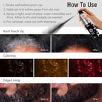 RED by Kiss Tintation Temporary Hair Color Spray, Extra Large Size, Instant Gray Root Cover Up, Water-Resistant, Smudge-Proof, Hairline & Barber Touch-Up, Quick Dry (Black, 11.5 OZ)