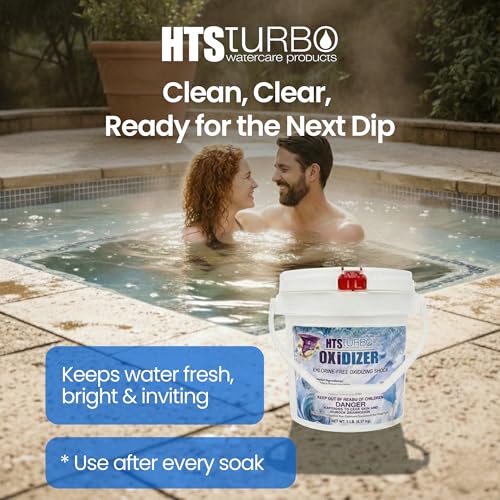 HTS Turbo Oxidizer Shock for Pools, Hot Tubs & Spas - 5 lbs Made in USA | Fast-Dissolving Oxidizing Shock for Pool | Non Chlorine Pool Shock Treatment | Non Chlorine Shock for Pool Clears Water