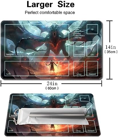 MTG Playmat - Non-Slip Backing Printing, Ideal for Card Game Enthusiasts TCG Playmat (Fear of Death-Deck)