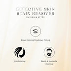 Mina Henna Tint Stain Remover, Softly removes hair color from the scalp, skin around from the eyebrows, hair, beard and mustache quickly and gently 200ml