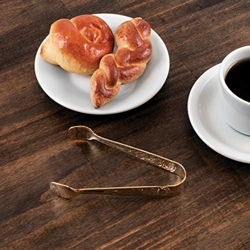 Fino Rose Sugar Tong, Gold-Plated Japanese Stainless Steel