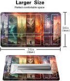 MTG Playmat Size 24x14in Free Storage Bags Non-Slip Backing Printing, Ideal for Card Game Enthusiasts TCG Playmat (with Zone,Secret of The Castle)