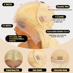 26 Inch 613 13x6 Lace Front Wig Human Hair Blonde Wig Human Hair 200 Density Blonde Lace Front Wigs Human Hair Pre Plucked 613 Body Wave Human Hair Wig 613 HD Lace Frontal Wigs Human Hair