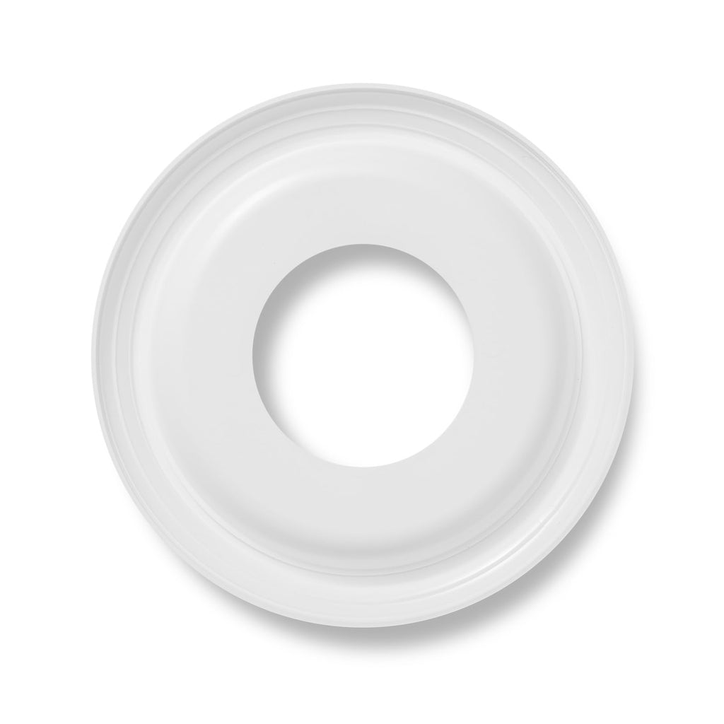 2Packs Molded Nylon Ceiling Medallion for Light Fixtures and Ceiling Fans, 9.8"OD x 4"ID x 0.94"P (Fits Canopies up to7-1/4")（White）