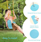 TURFEE Swing for Outdoor Swing Set - Pack of 1 Seat Replacement Kit with Heavy Duty Chains - Backyard Swingset Playground Accessories for Kids (Blue 2)