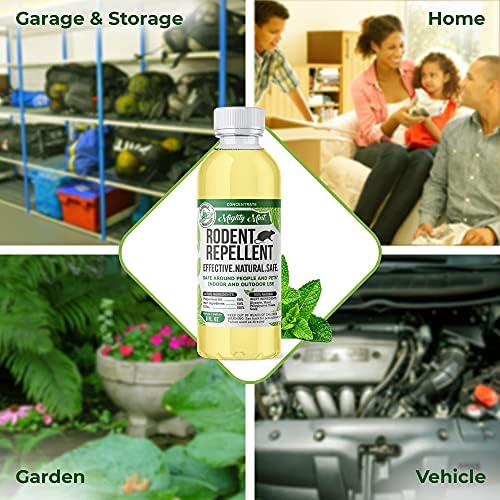 Mighty Mint 8 oz Peppermint Rodent Repellent Concentrate - Makes 1 Gallon - Natural Spray for Rats, Mice, and More.