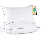 JOLLYVOGUE Firm Pillows Queen Size Set of 2, Supportive Bed Pillows with Oeko-Tex Certified Down Alternative Fill, Luxury Hotel Quality for Back, Stomach and Side Sleepers