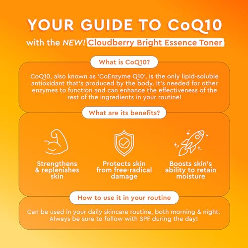 Glow Recipe Cloudberry Brightening Toner + Essence Skincare - CoQ10 Face Toner to Strengthen Skin Barrier + Hydrating Rice Water, Vitamin C, E & 5% Glycerin to Soften & Even Skin Tone (75ml)