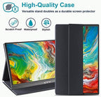 KYY Portable Monitor 15.6inch 1080P FHD USB-C, HDMI Computer Display HDR IPS Gaming Monitor w/Premium Smart Cover & Screen Protector, Speakers, for Laptop PC MAC Phone PS4 Xbox Switch